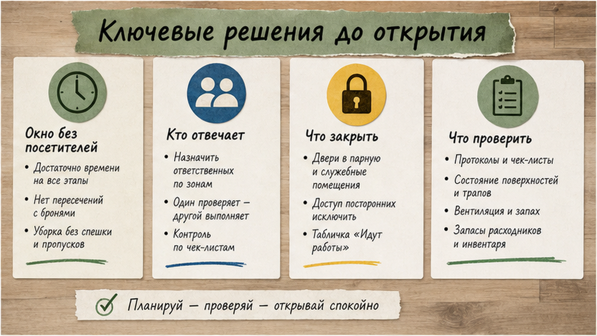 Вопросы и ответы / карточки: Назначьте окно без посетителей и ответственного
