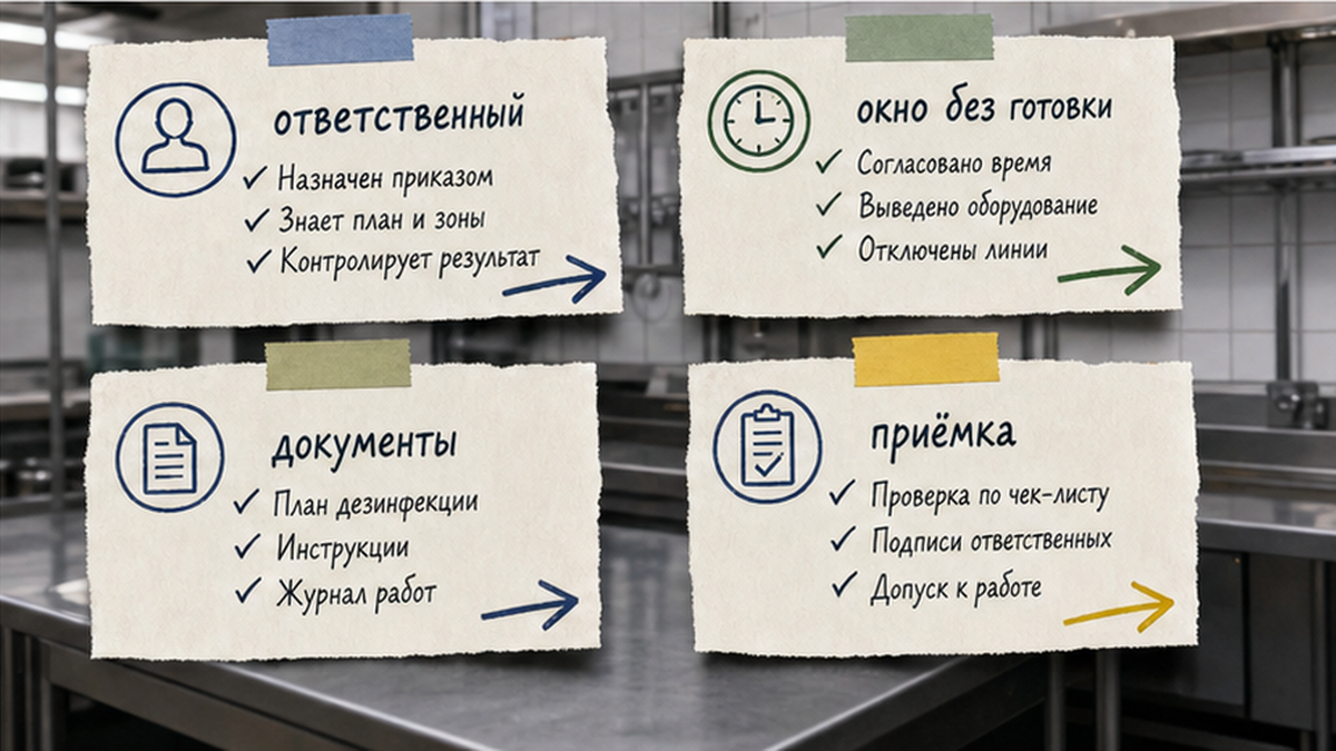 Вопросы и ответы / карточки: Назначьте ответственного и окно без готовки