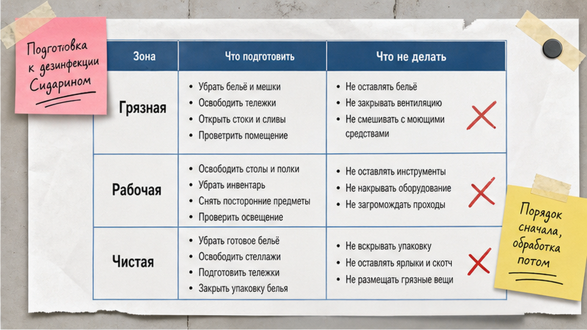Сравнительная таблица / UI-мокап: Определите, какую прачечную вы готовите к обработке