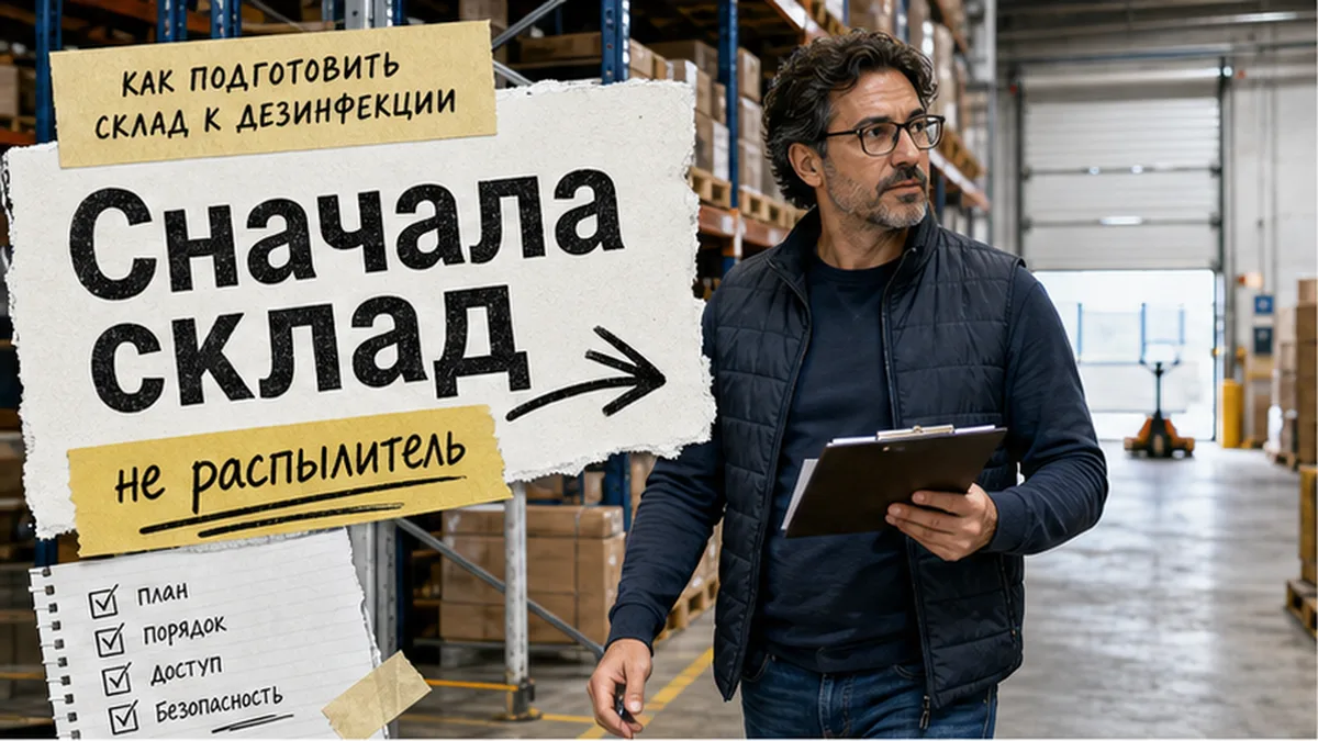 Как подготовить склад или складское помещение к дезинфекции Сидарином