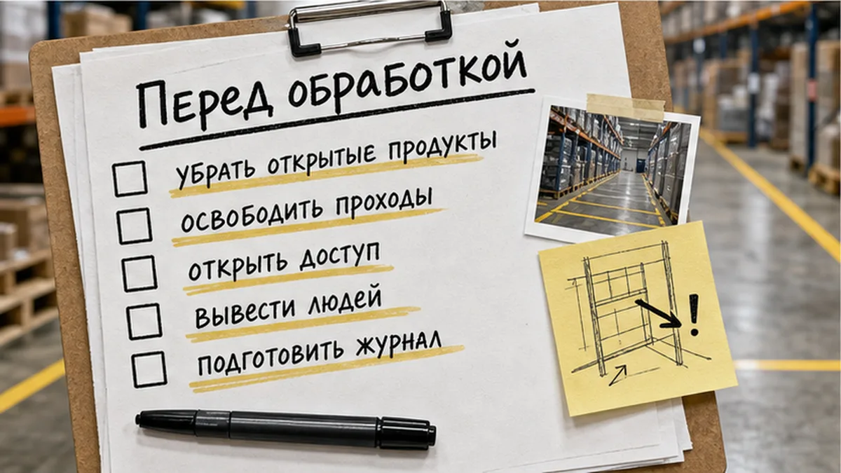 Печатный чек-лист: Уберите продукцию и защитите то, что нельзя обрабатывать