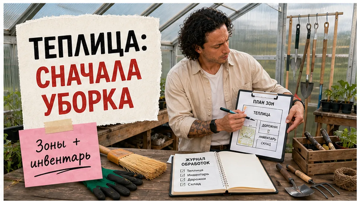 Чек-лист подготовки теплицы и садового инвентаря к обработке Сидарином