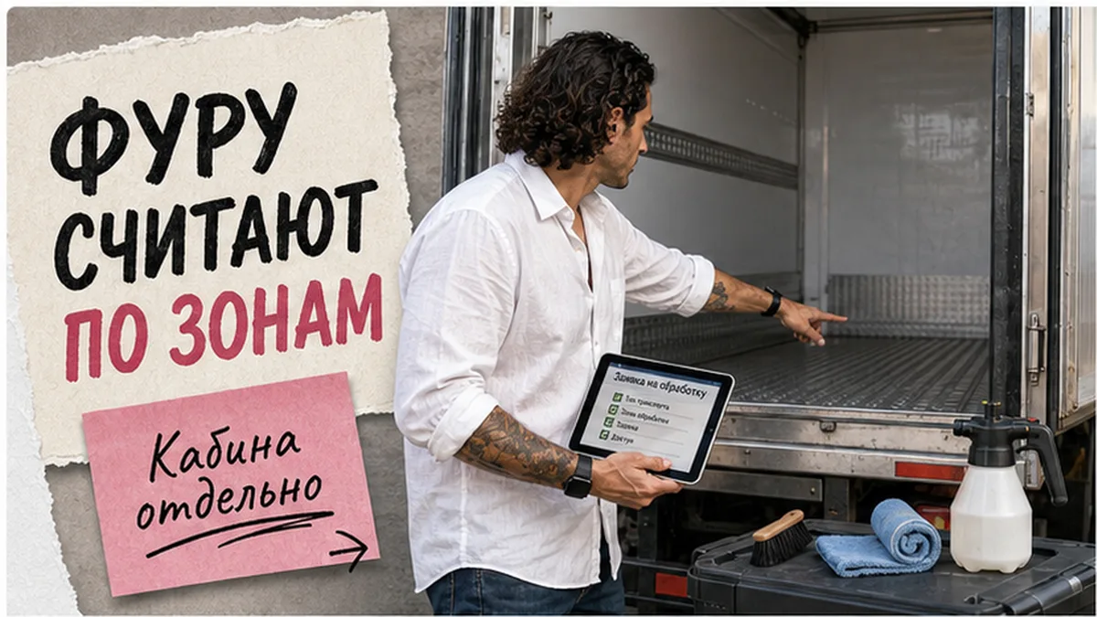 Рефрижератор и грузовой отсек перед обработкой Сидарином