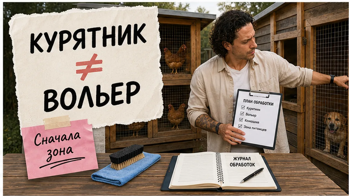 Чек-лист выбора средства для курятника, вольера и зоны животных